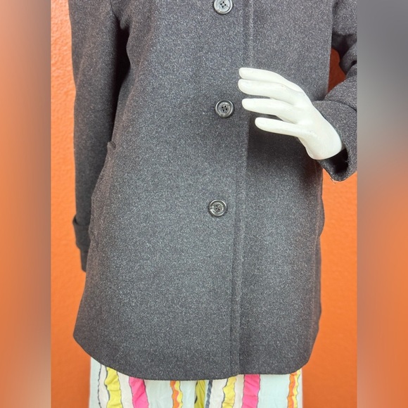 Lauren Ralph Lauren Vintage Jacket Black Button Up Wool Blend Coat Size Medium - Picture 9 of 17